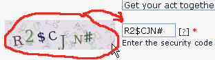 Typical Example of Security Code letters that will show when you click the SIGN THE PETITION here link below. MAKE SURE you have them before entering ANY details.