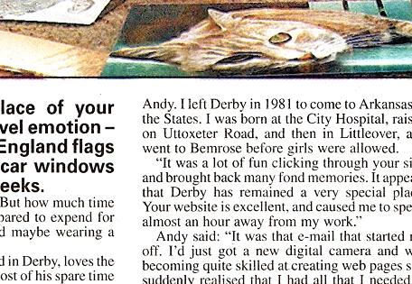 This feature was printed in The Derby Evening Telegraph newspaper on July 3rd 2004.